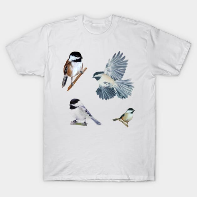 Painted Chickadee Set T-Shirt by EmilyBickell